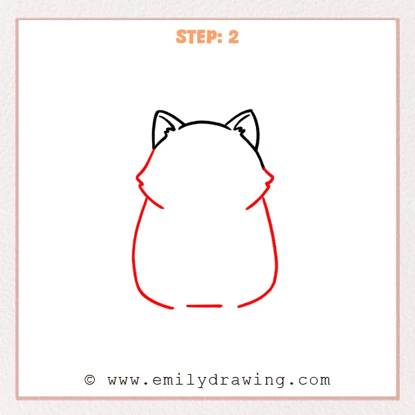 how to draw a cartoon animals - Step 2